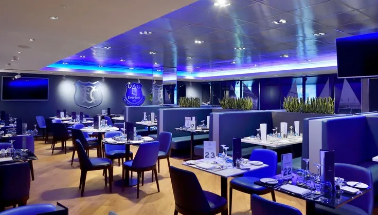 Khu vực hospitality sang trọng bên trong sân Goodison Park