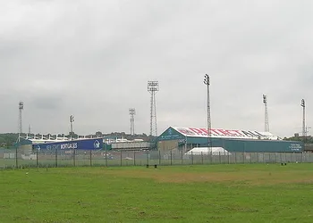 Sân vận động Boundary Park, sân nhà CLB Oldham Athletic, nhìn từ trên cao