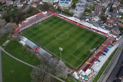 Sân vận động Impact Arena nhìn từ trên cao, tổ ấm của Alfreton Town