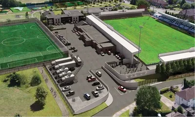 Sân vận động Meadow Park, "nhà" của Boreham Wood FC và Arsenal Nữ.